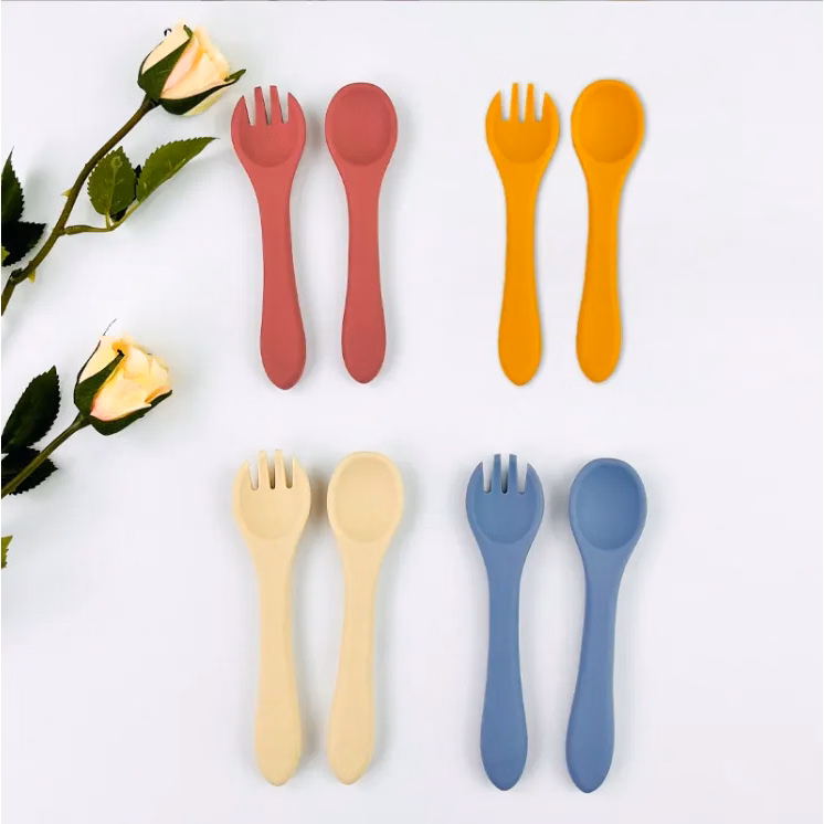 Baby Silicone Fork Spoon