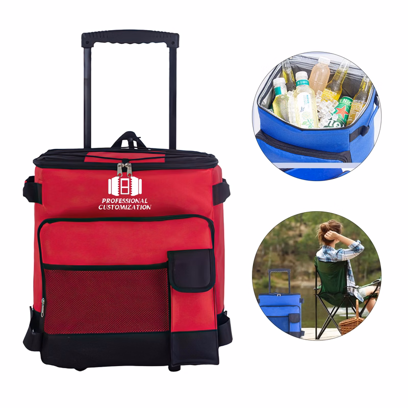 Large Capacity Rolling Cooler Bag 43L