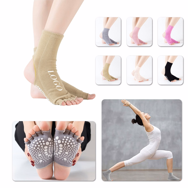 Half Toe Non slip Grip Yoga Socks