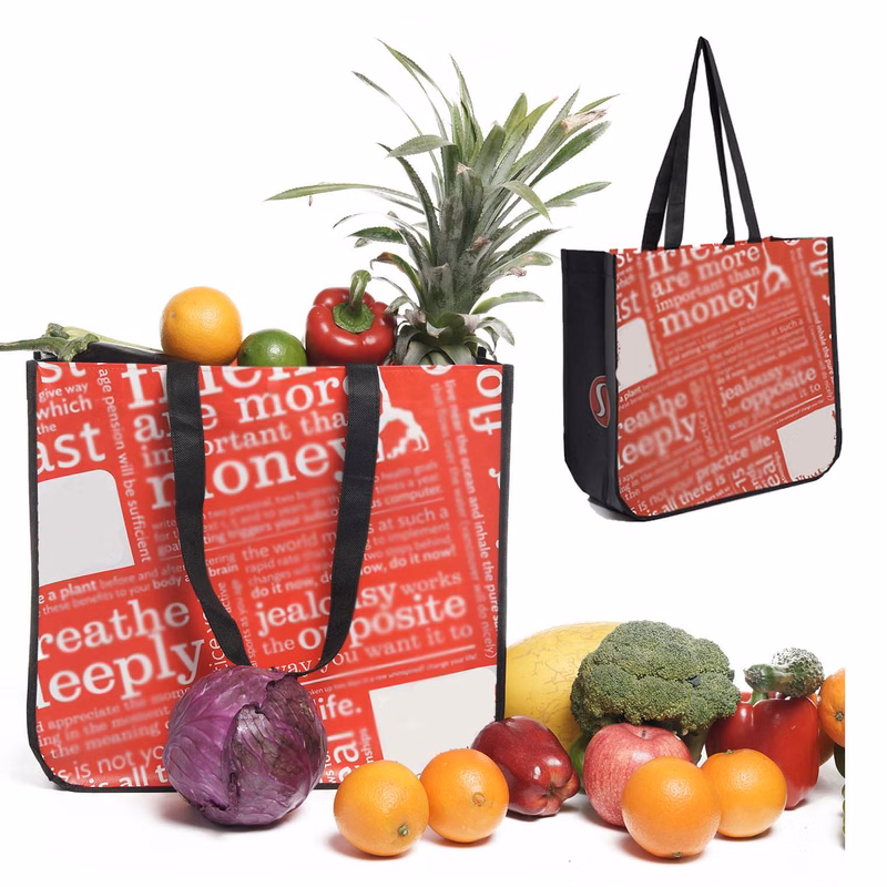 Laminated Woven Reusable Shopping Tote Bag