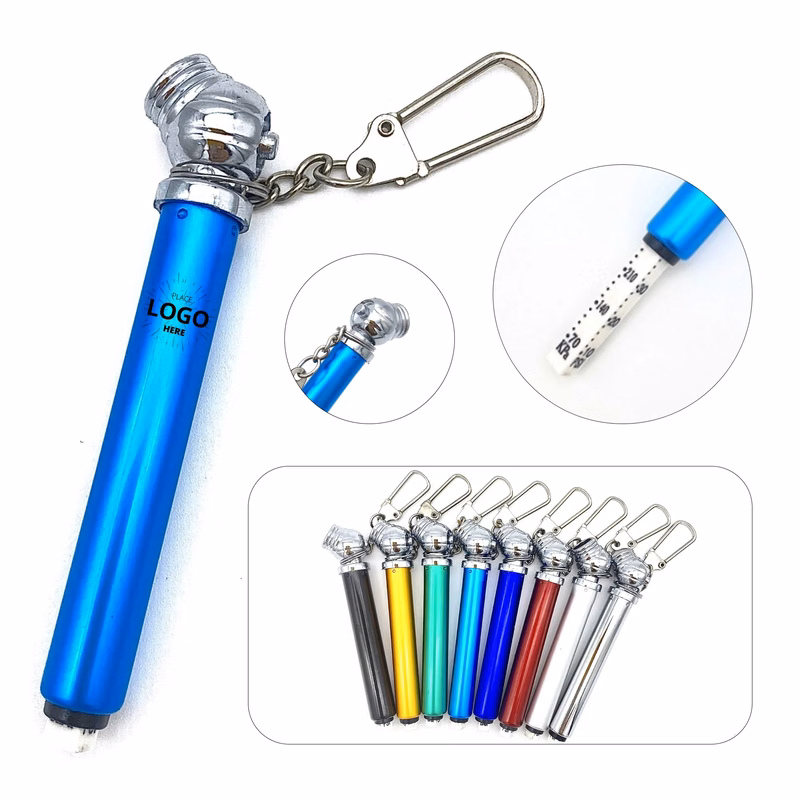 Metal Tire Pressure Gauge Keychain