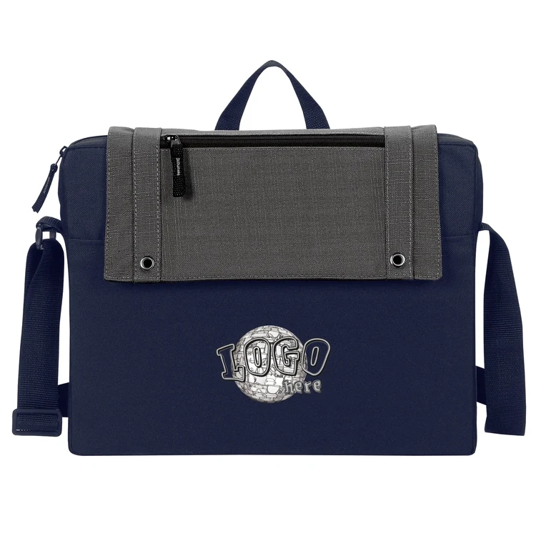 "Saddle" Slim Laptop Briefcase 1