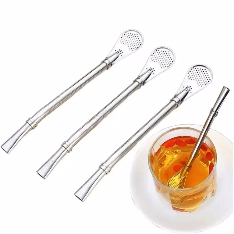 Drinking Straws With Filter Spoon