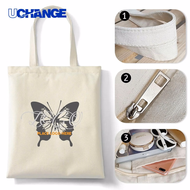 Reusable Canvas Grocery Tote Bag