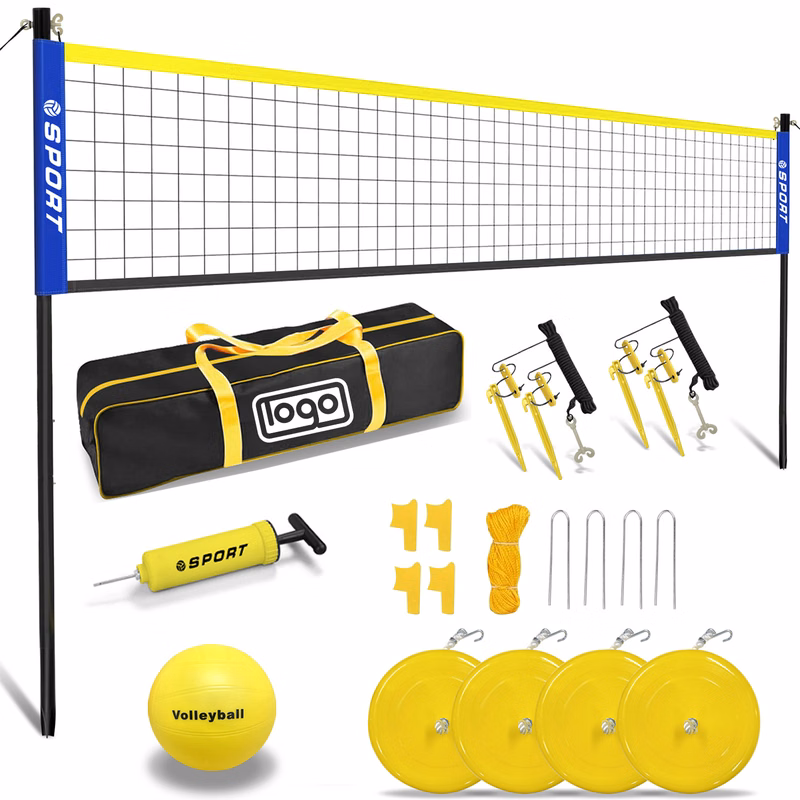 Portable Outdoor Volleyball Net Set with Storage Bag