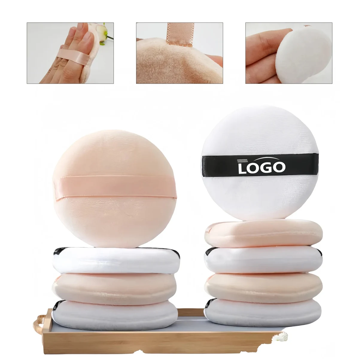 Round Velvety Powder Puff, Crystal Plush Makeup Sponge 1