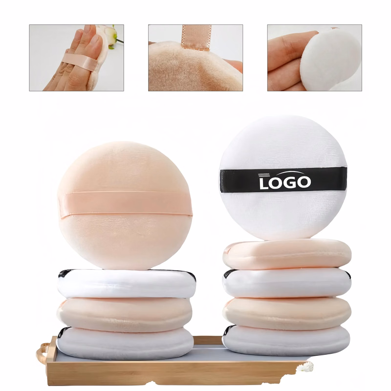 Round Velvety Powder Puff, Crystal Plush Makeup Sponge