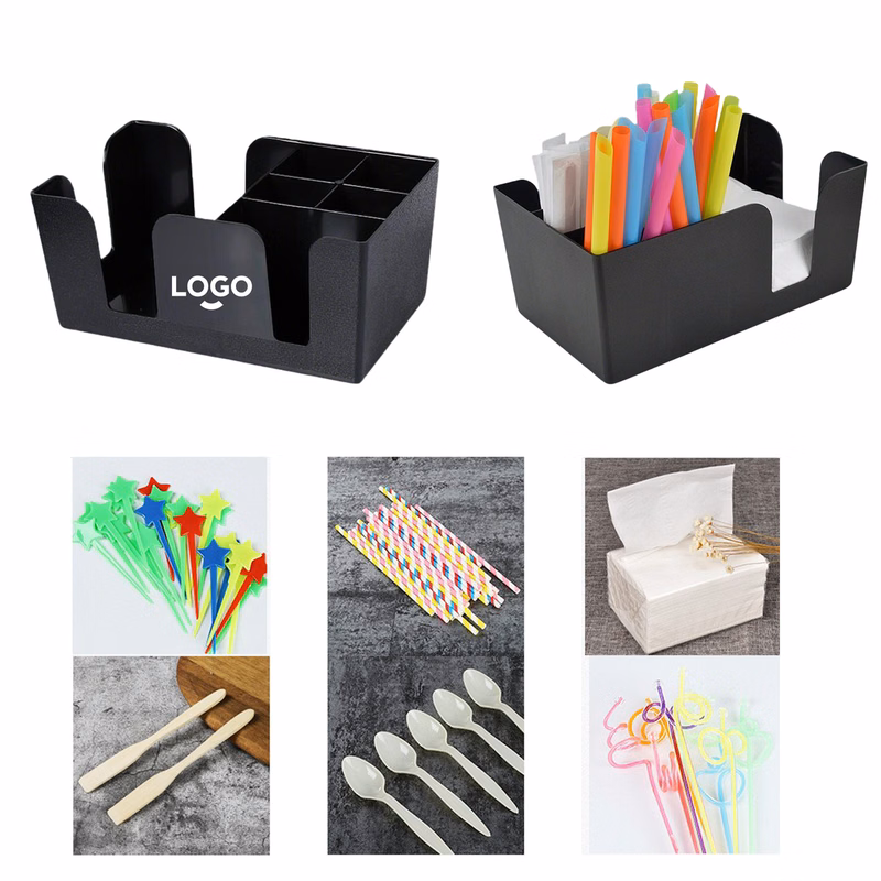 6-Compartment Bar Organizer Caddy