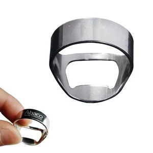 Classic Silver Finger Ring Bottle Opener, custom kitchen gadget with logo imprint 1