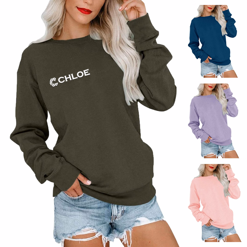 Regular Hoodie Long Sleeve Women's Wear