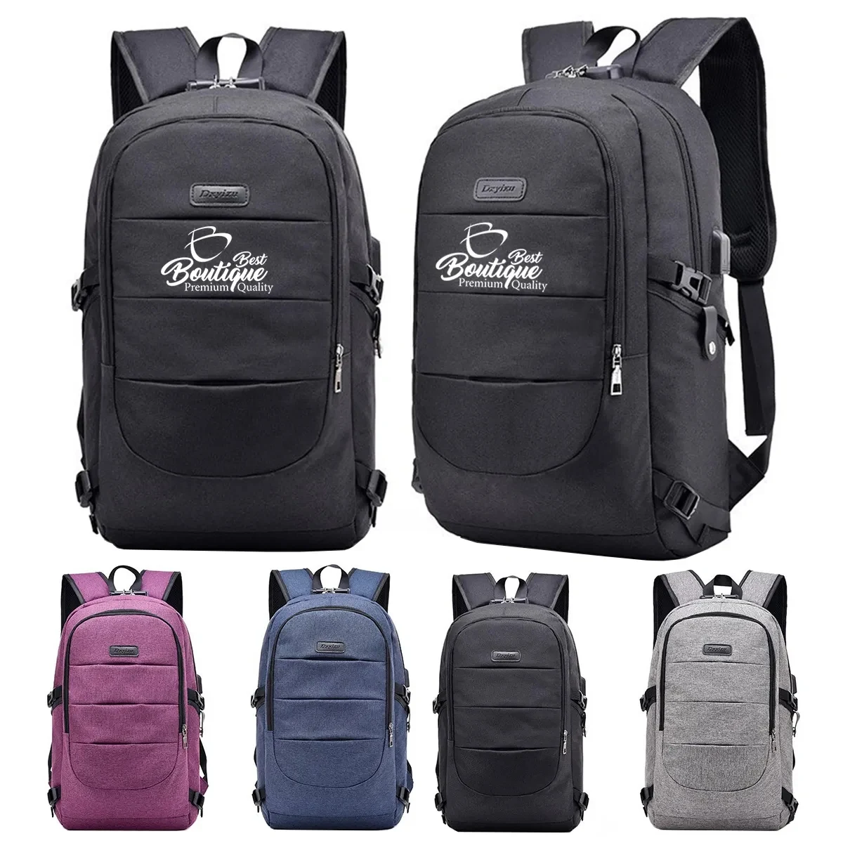 Large Capacity Laptop Business Travel Anti Theft Backpack 1