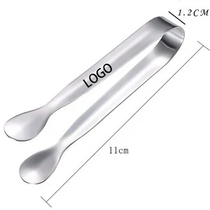 Stainless Steel Sugar Ice Cube Tongs, custom kitchen gadget with logo imprint 1