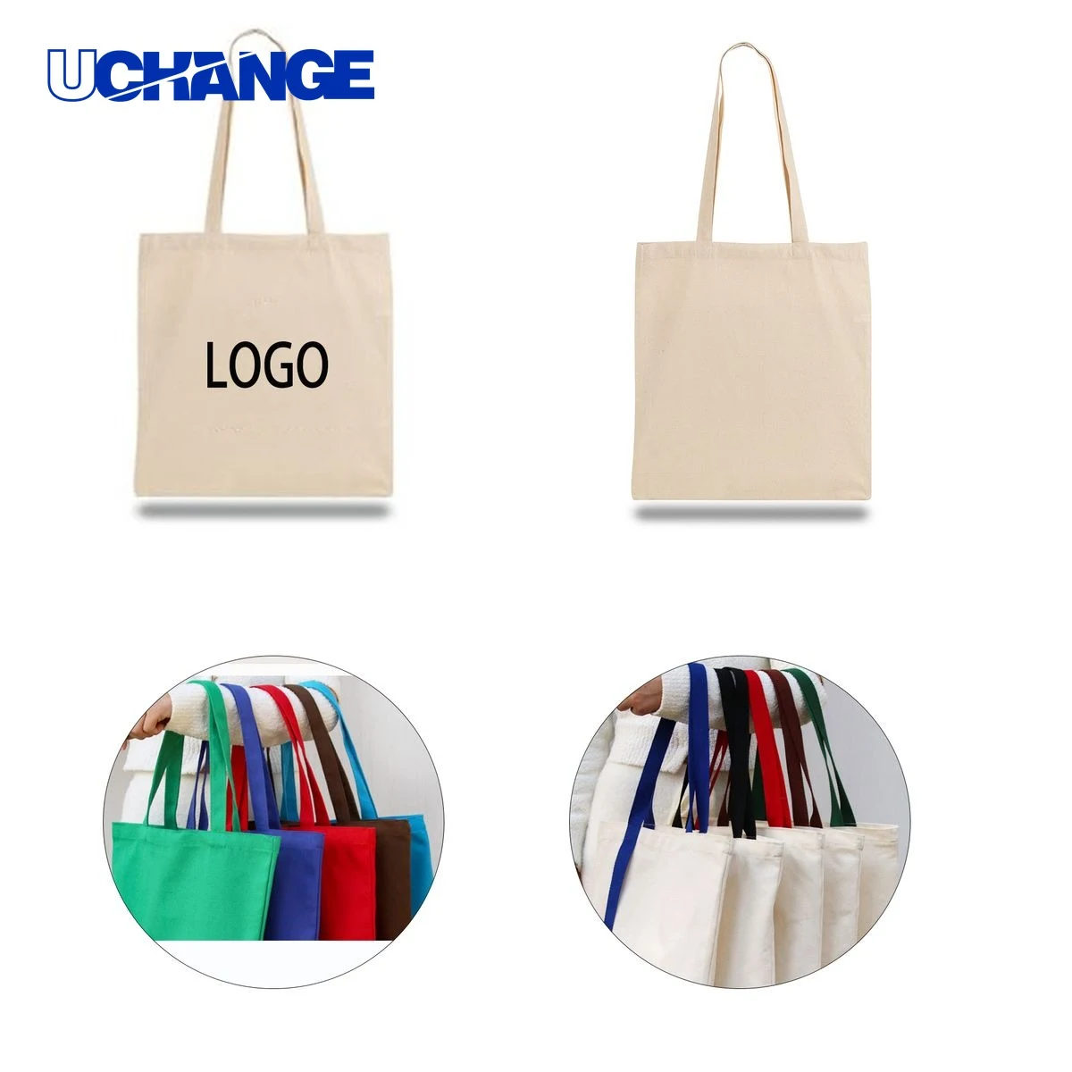 Colorful Cotton Canvas Bag Organizer, custom tote bag with logo imprint 1