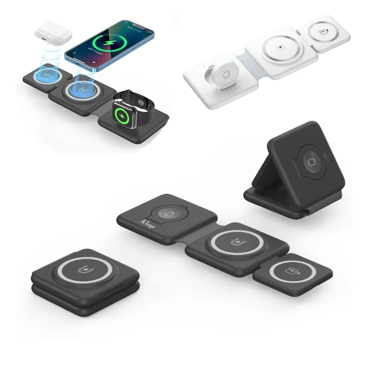 Magnetic Foldable 3 in 1 Wireless Charging Station 1