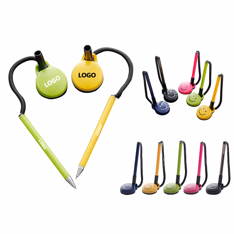 Round Bank Counter Pen with Stand