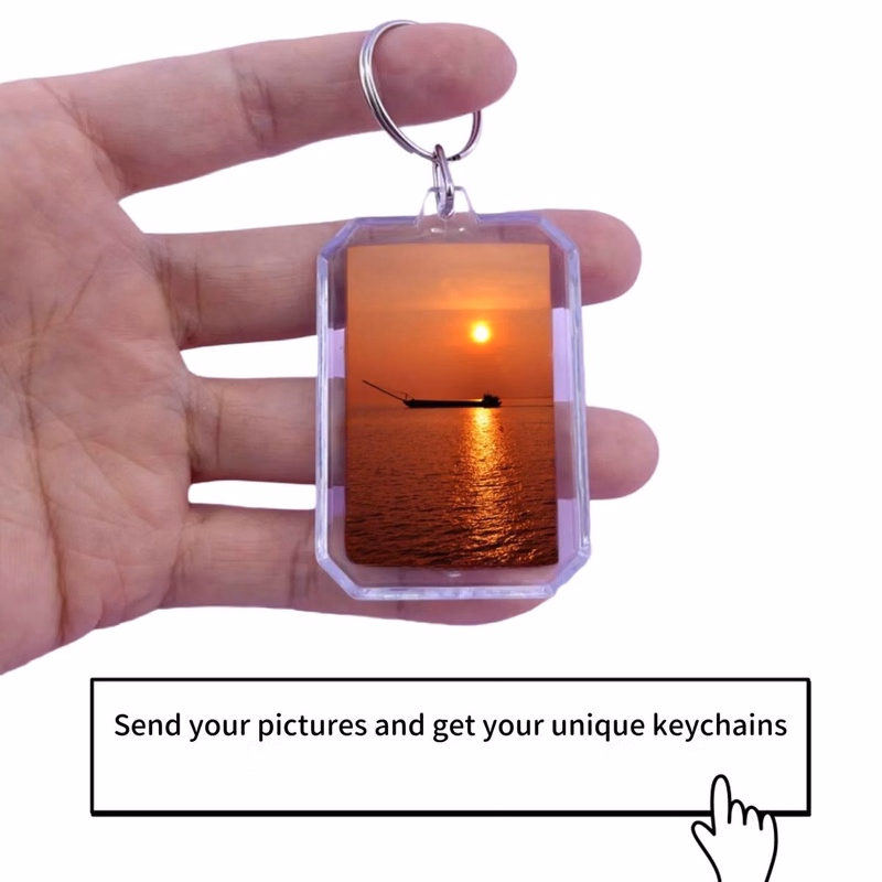 Pricebuster Full color Acrylic Keychain Photo Frame MOQ 50