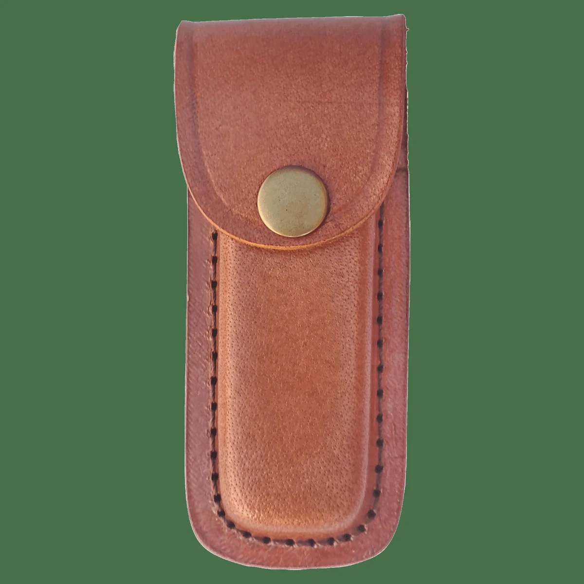 Bison River Leather Sheath with Snap Closure for Foldinig Knife up to 4" Long Closed 1