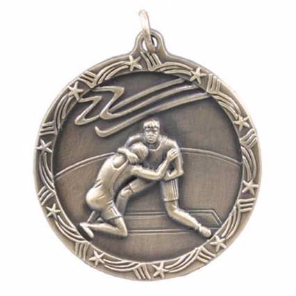 Wrestling Shooting Star Medal, 1 3/4"