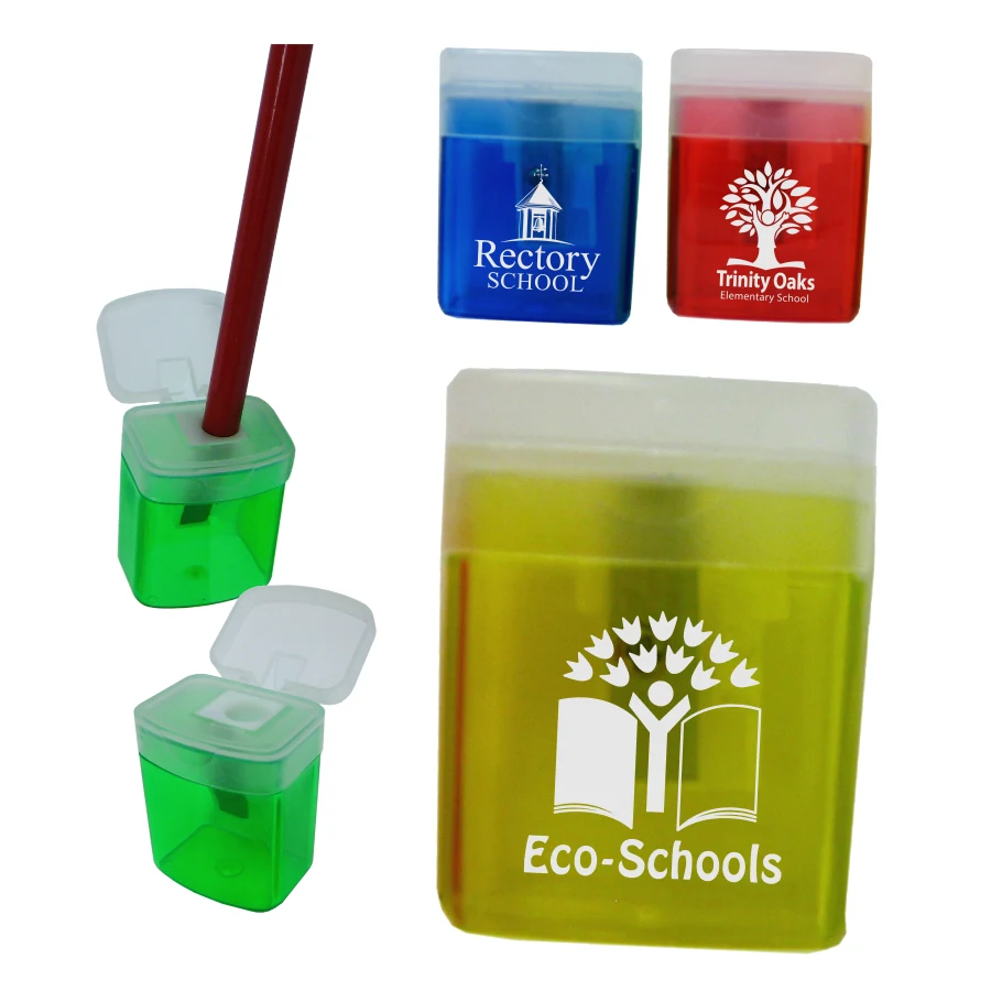Boxed Shaped Pencil Sharpener with Lid 1