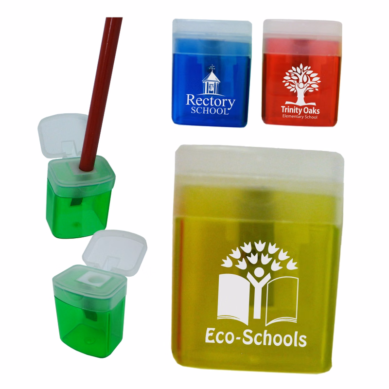 Boxed Shaped Pencil Sharpener with Lid