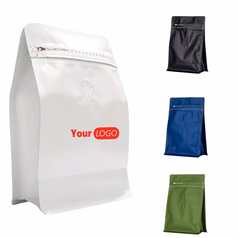 Stand Up Coffee Bean Pouch Zipper Packaging Bag