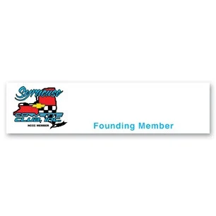 Laminated Name Badge (1"X4") Rectangle 1