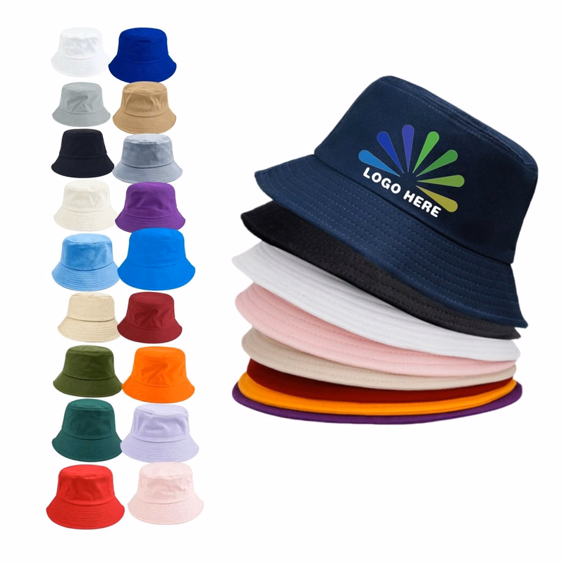 Adults Solid Cotton Multi-Shade Casual Bucket Hat