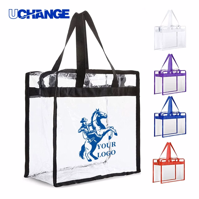 Large Clear PVC Shopping Tote Bag
