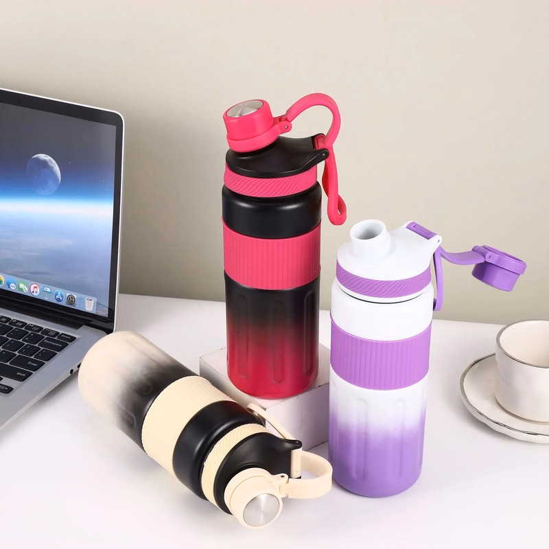 24 Oz. Gradient Color Vacuum Insulated Thermos Water Bottle