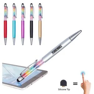 Rainbow Diamonds Metal Pen With Stylus 1