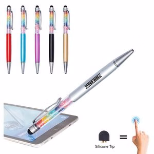 Rainbow Diamonds Metal Pen With Stylus