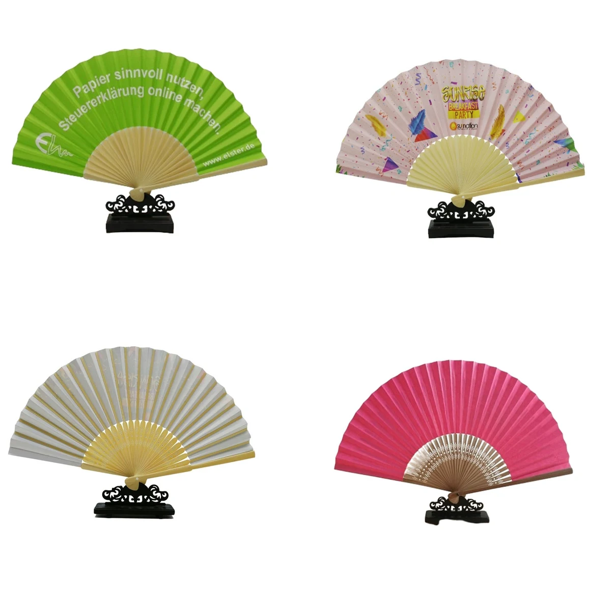 Bamboo Folding Paper Hand Fan 1