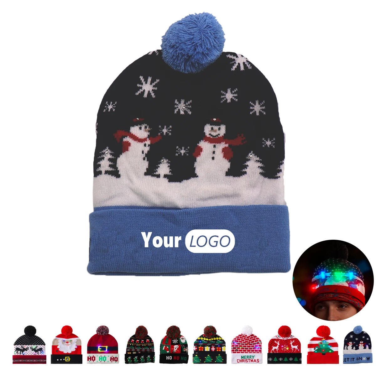 LED Light-Up Holiday Beanie 1