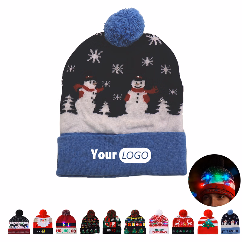 LED Light-Up Holiday Beanie