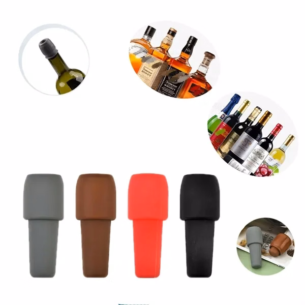 Custom Silicone Wine Bottle Stopper — Reusable Seal for Wine, Beer & Champagne