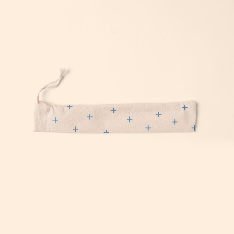 POUCH FOR REUSABLE STRAWS - MUSLIN - POUCH EMPTY