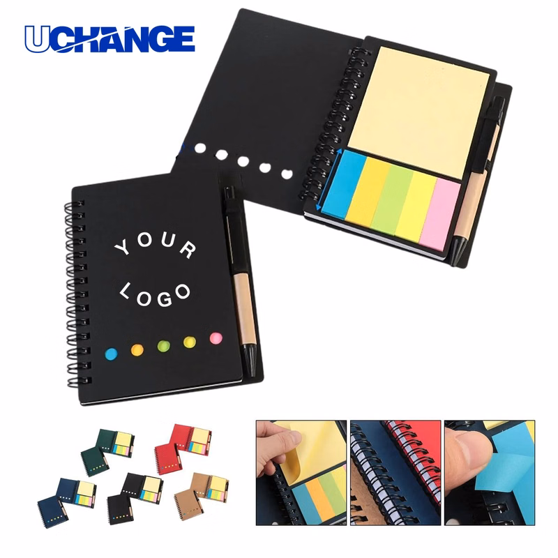 Kraft Notebook Sticky Notes Pen Set