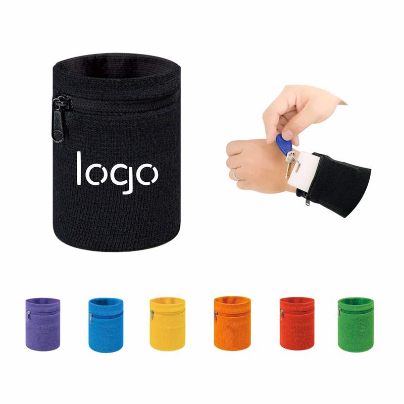 Embroidered Versatile Zipper Wristband