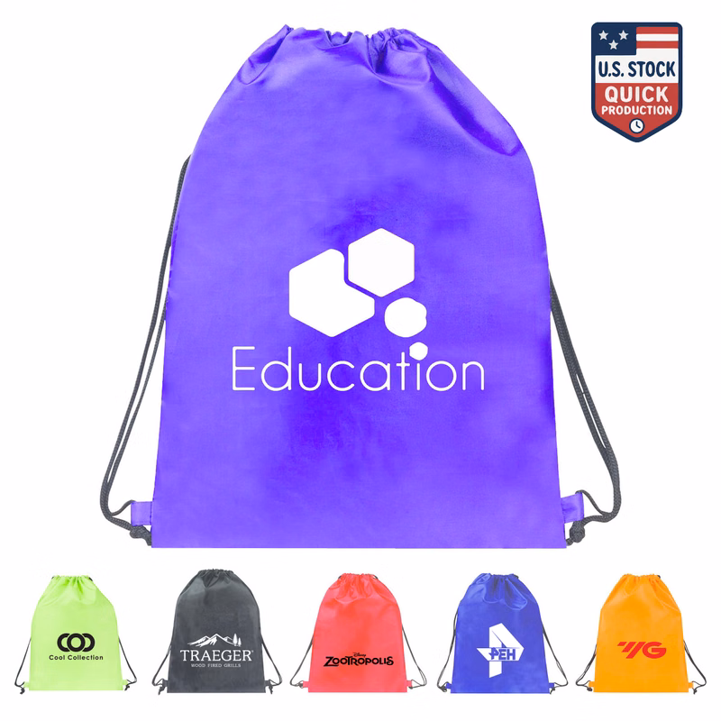 QuickCinch Drawstring Backpack with Large Imprint Area