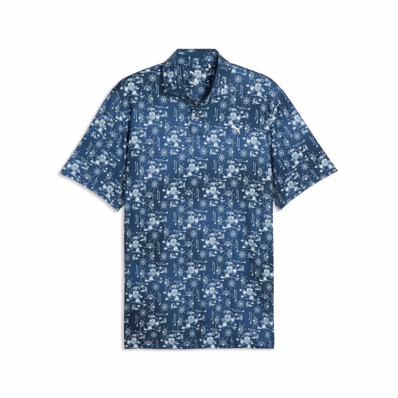 PUMA® Men's CLOUDSPUN Coastal Claret Golf Polo Shirt with Custom Logo