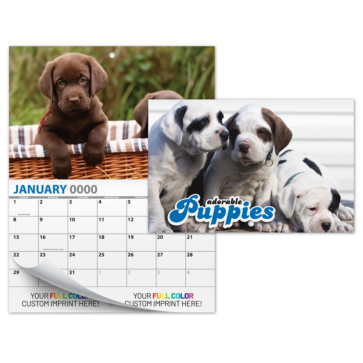 13 Month Mini Custom Photo Appointment Wall Calendar - PUPPIES 1