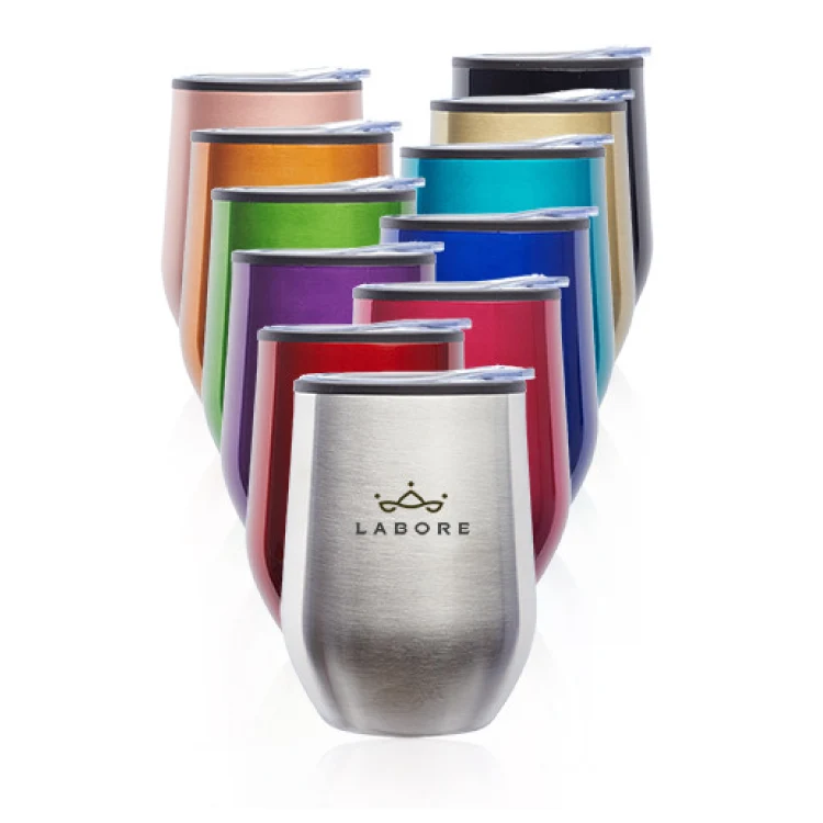 12 oz. Stemless Wine Glass with Lid - BPA Free 1