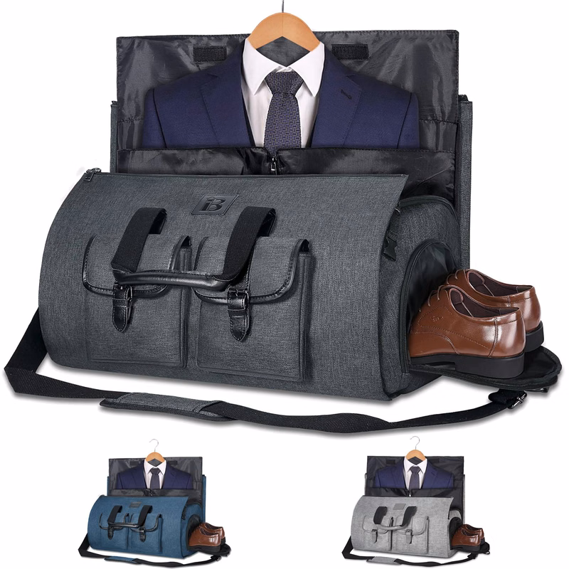 Oxford Waterproof Garment Travel Duffel Bag with Shoe Pouch