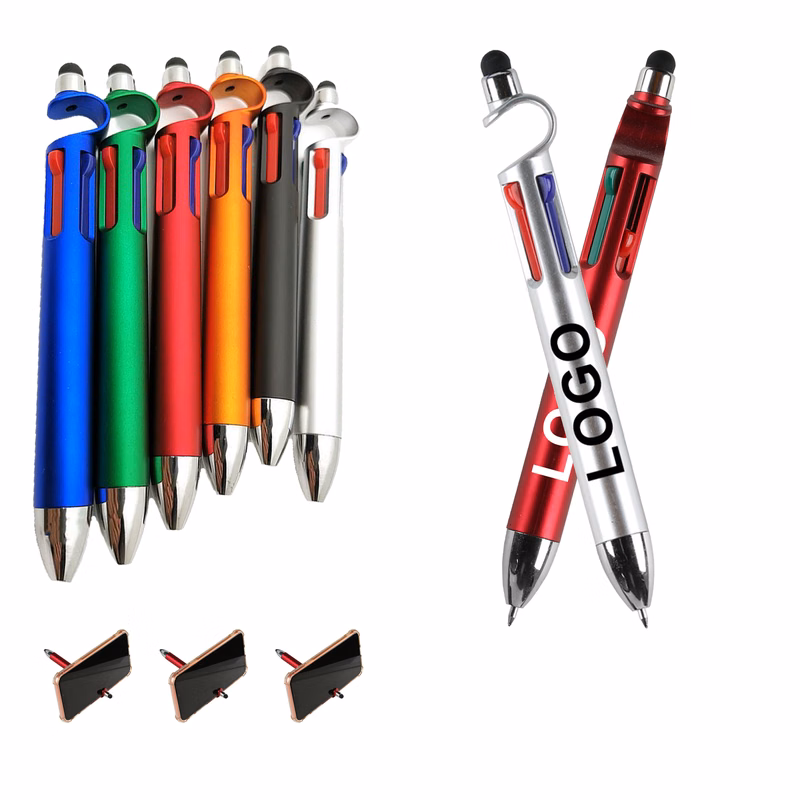 MOQ 20 PCS Custom Logo Ballpoint Pen With Phone Holder
