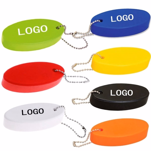 Floating Oval Keychain