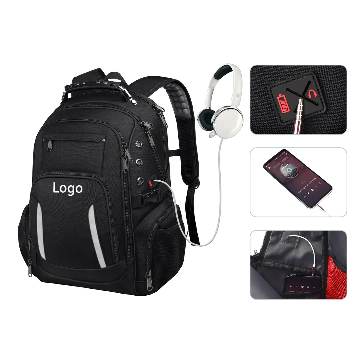 Travel Laptop Backpack with USB Port 1