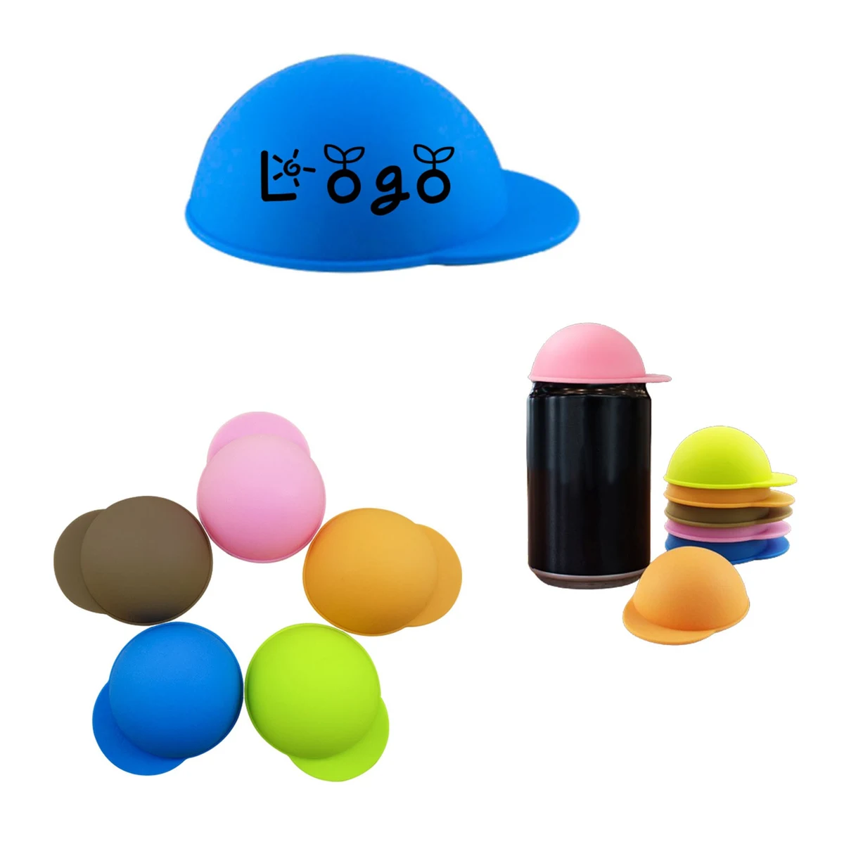 Hat Shapeed Sealed Silicone Beverage Can Lid 1