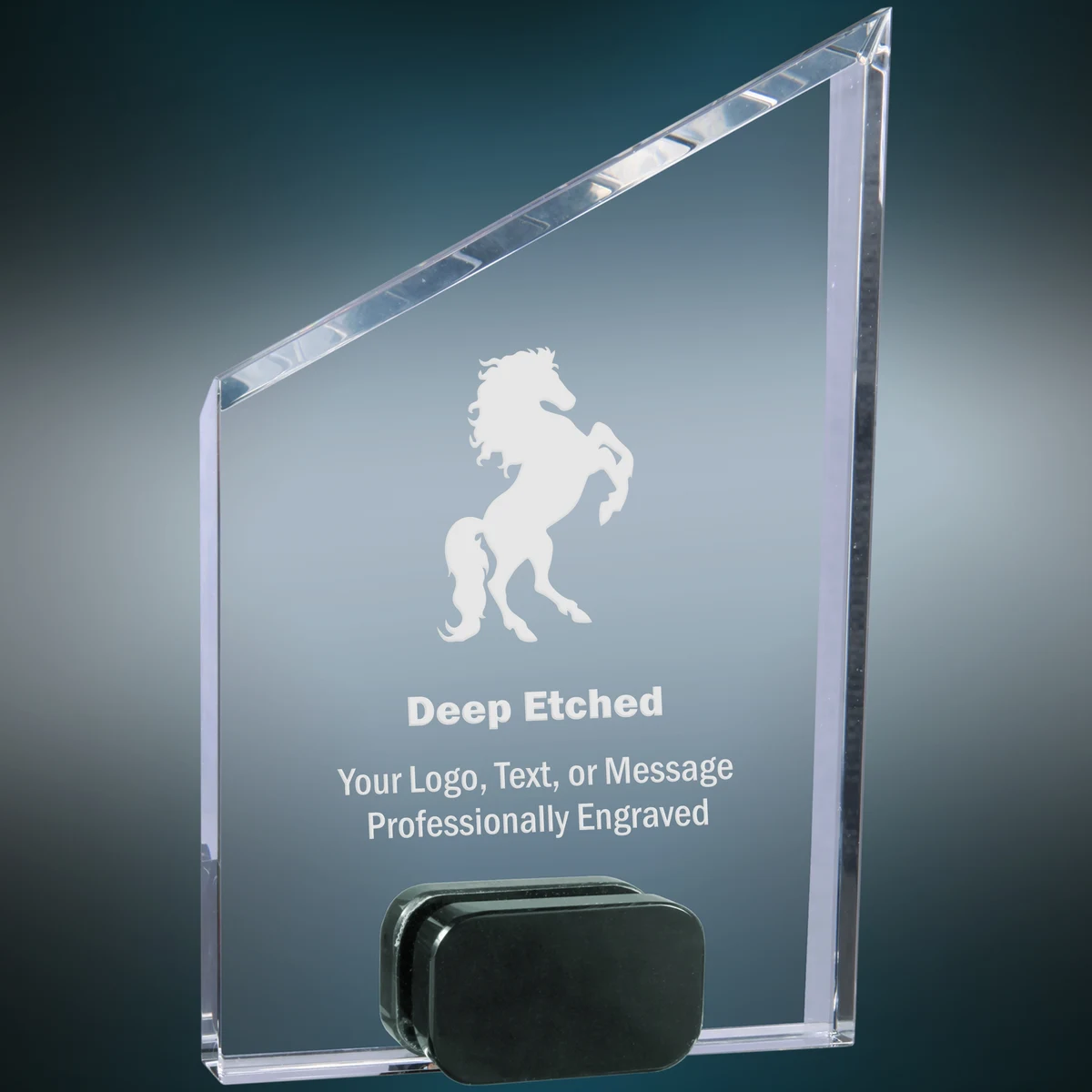 7" Crystal Peak Award with Black Crystal Base 1