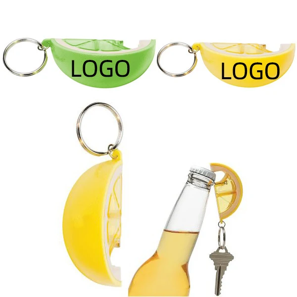 Lemon Shaped Bottle Opener W/ Keyring 1