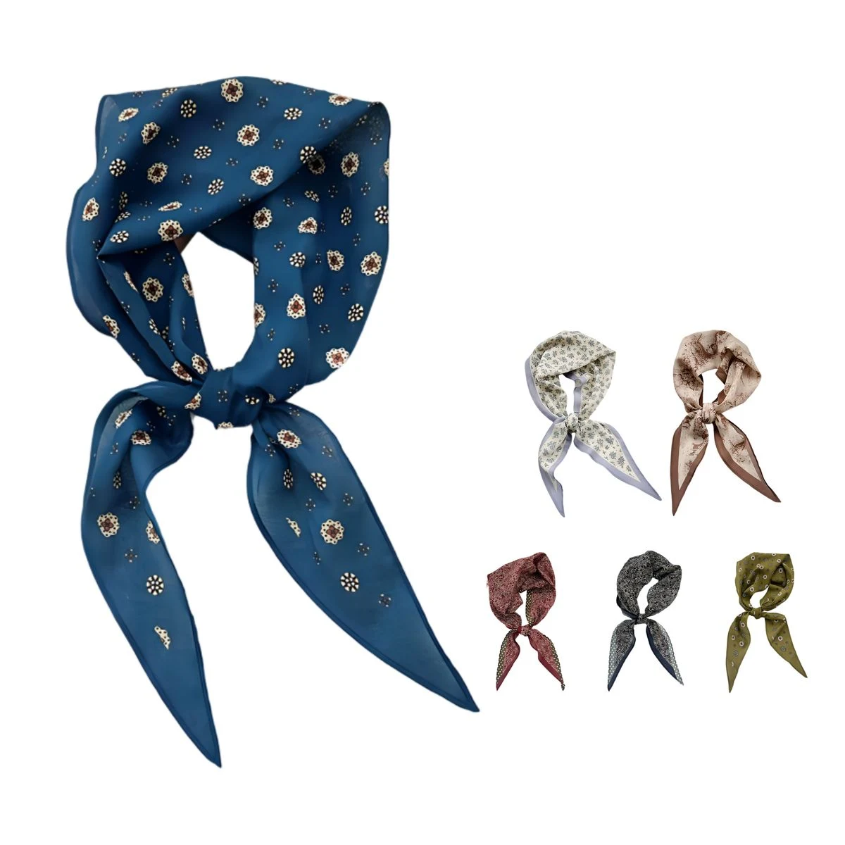 Soft Silk-Like Square Scarf 1